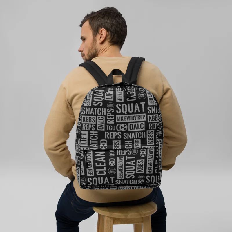Black/Gray Acronyms Backpack