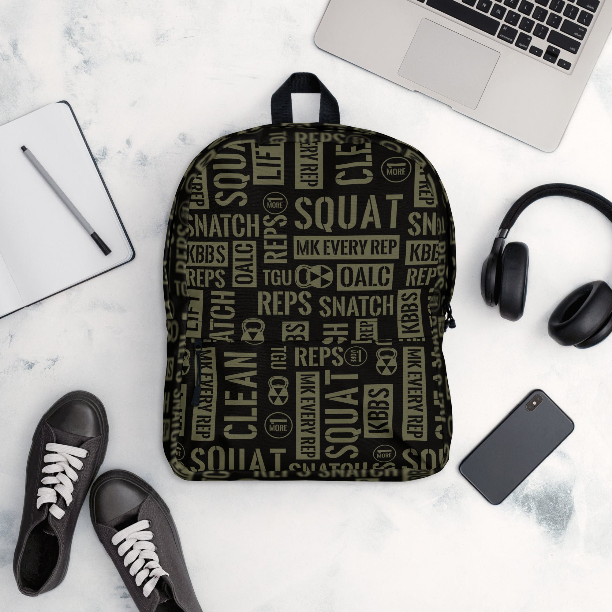 Black/Military Green Acronyms Backpack