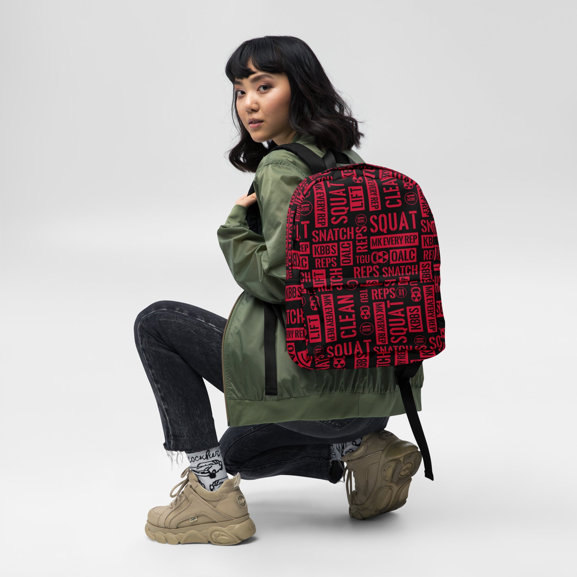 Black/Red Acronyms Backpack