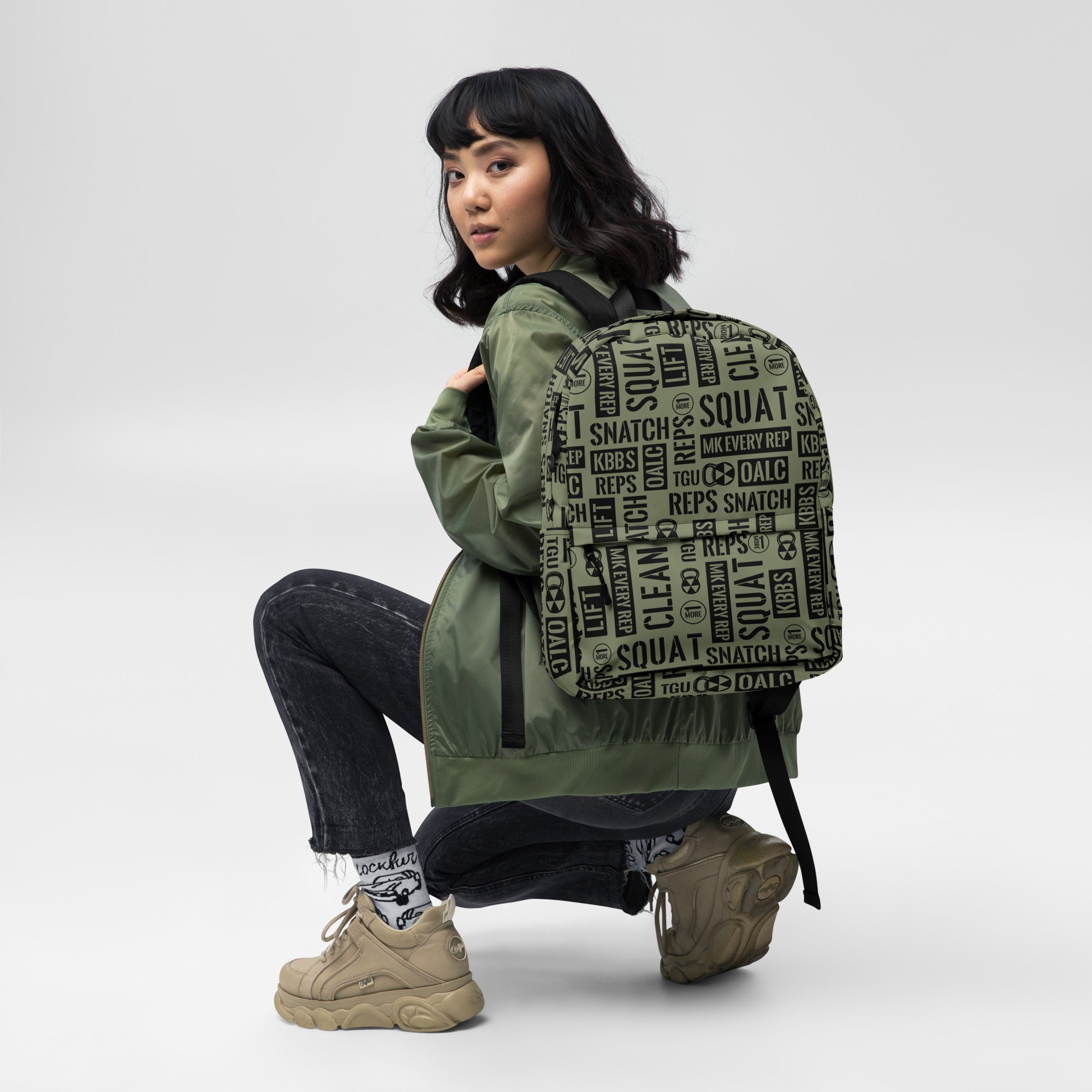 Military Green Acronyms Backpack
