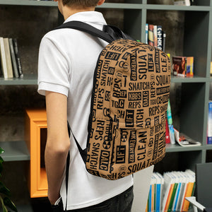 Tan Acronyms Backpack