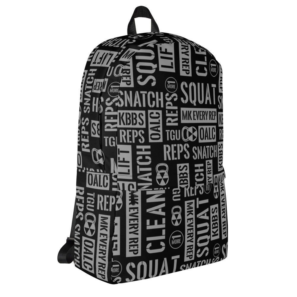 Black/Gray Acronyms Backpack