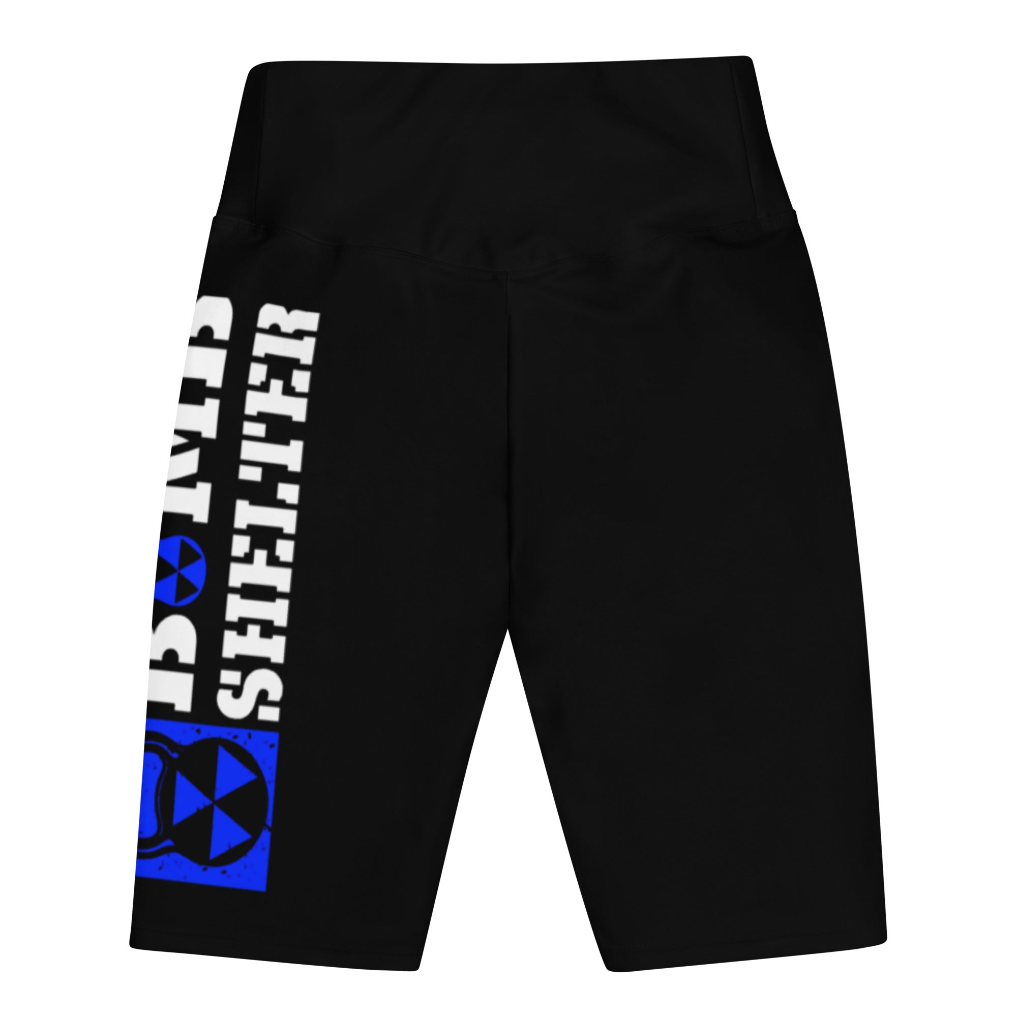 Men’s Black ,White/Blue Bomb Shelter Logo Biker Shorts