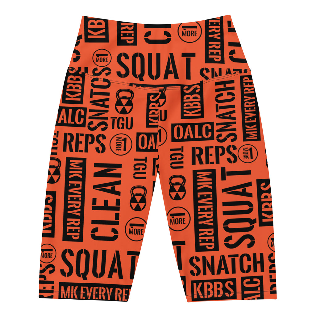 Men’s Outrageous Orange Acronyms Biker Shorts