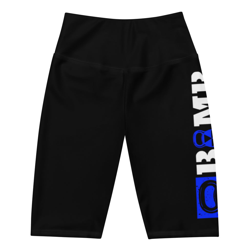 Men’s Black ,White/Blue Bomb Shelter Logo Biker Shorts