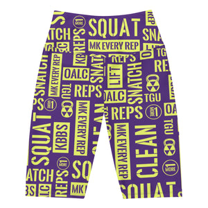Purple/Gold Acronyms Biker Shorts