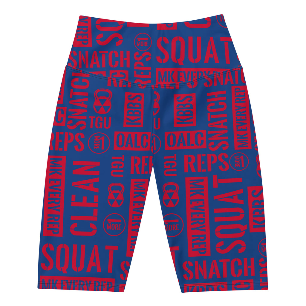 Blue/Red Acronyms Biker Shorts