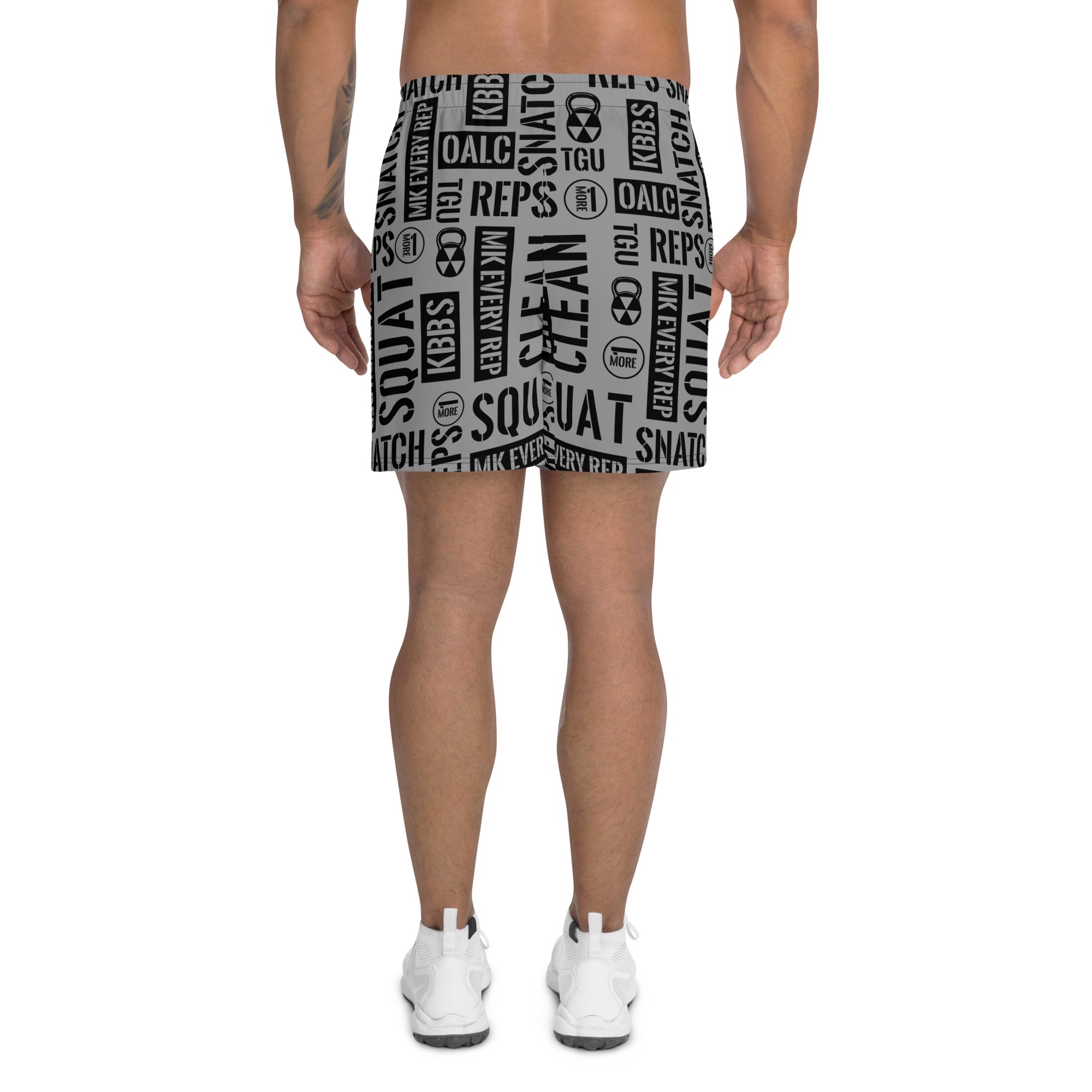 Men's Light Gray Acronyms  Athletic Shorts