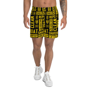 Men's Black/Yellow Athletic Shorts