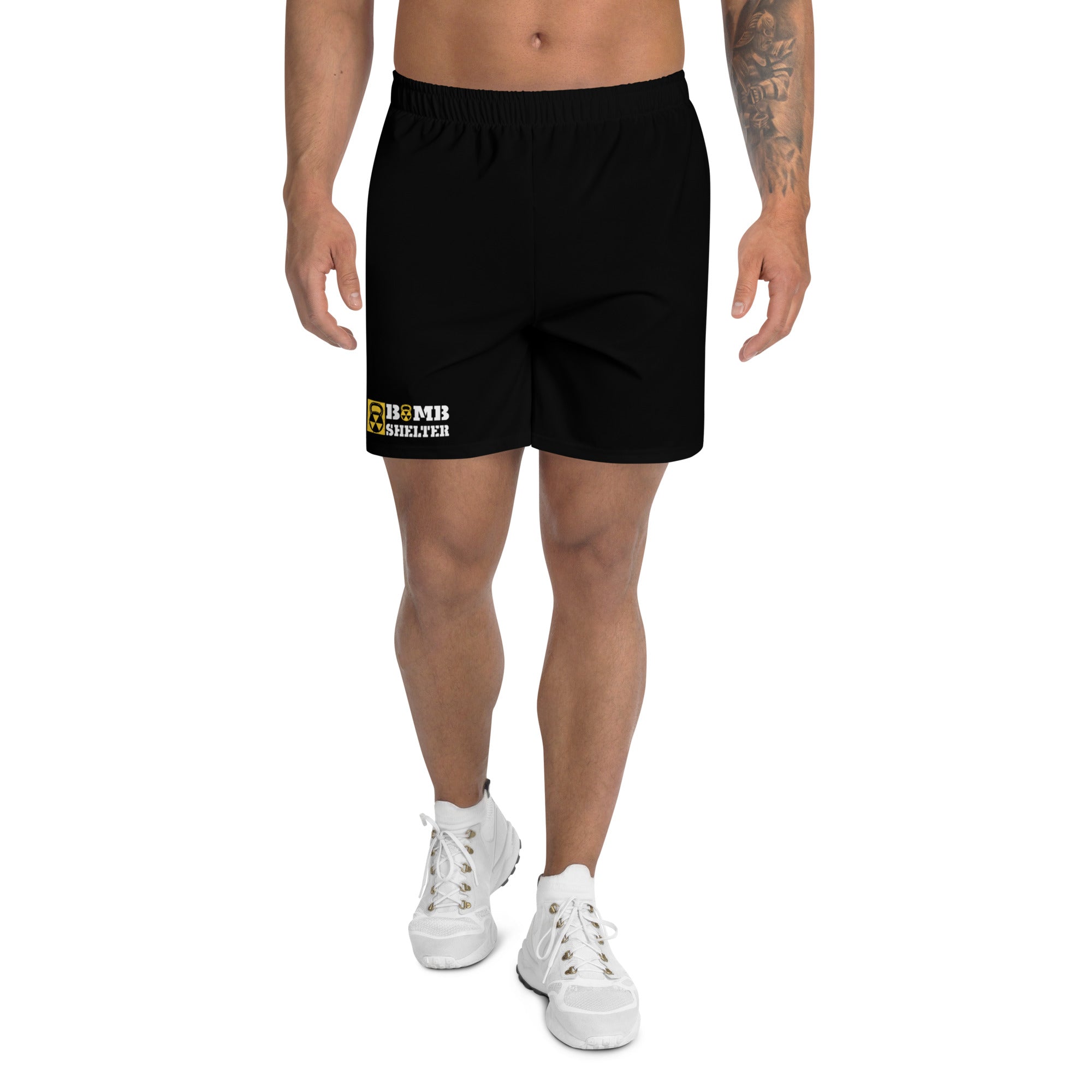 Black Bomb Shelter Men's Recycled Athletic Shorts