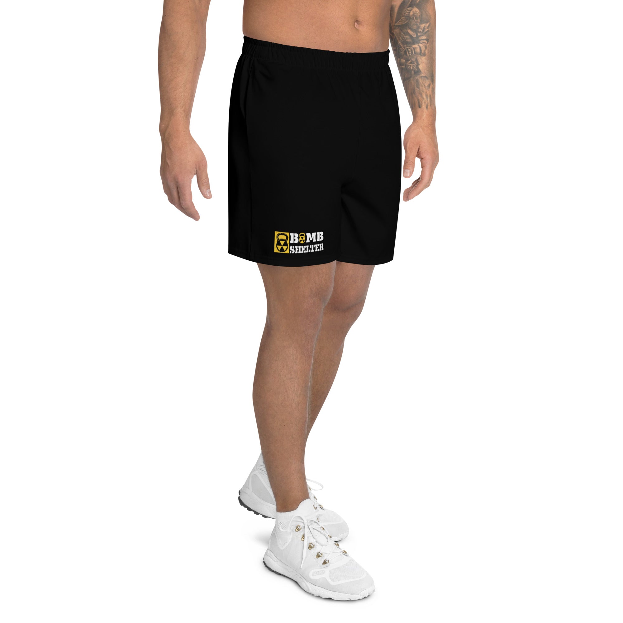 Black Bomb Shelter Men's Recycled Athletic Shorts