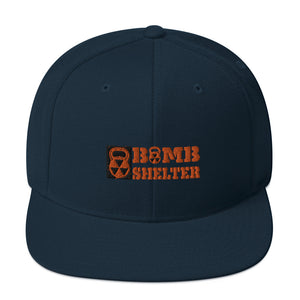 Orange/Black Bomb Shelter Logo Snapback Hat