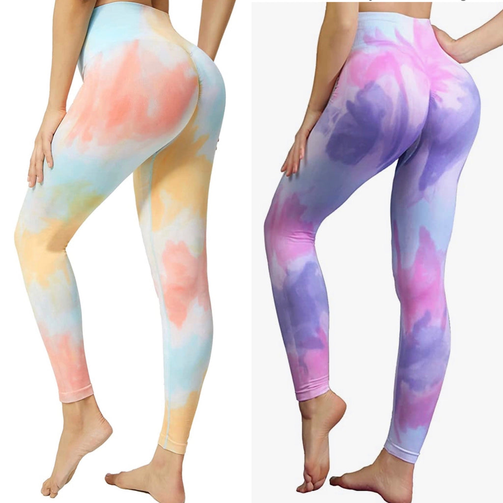 Tie Dyed Scrunched Leggings