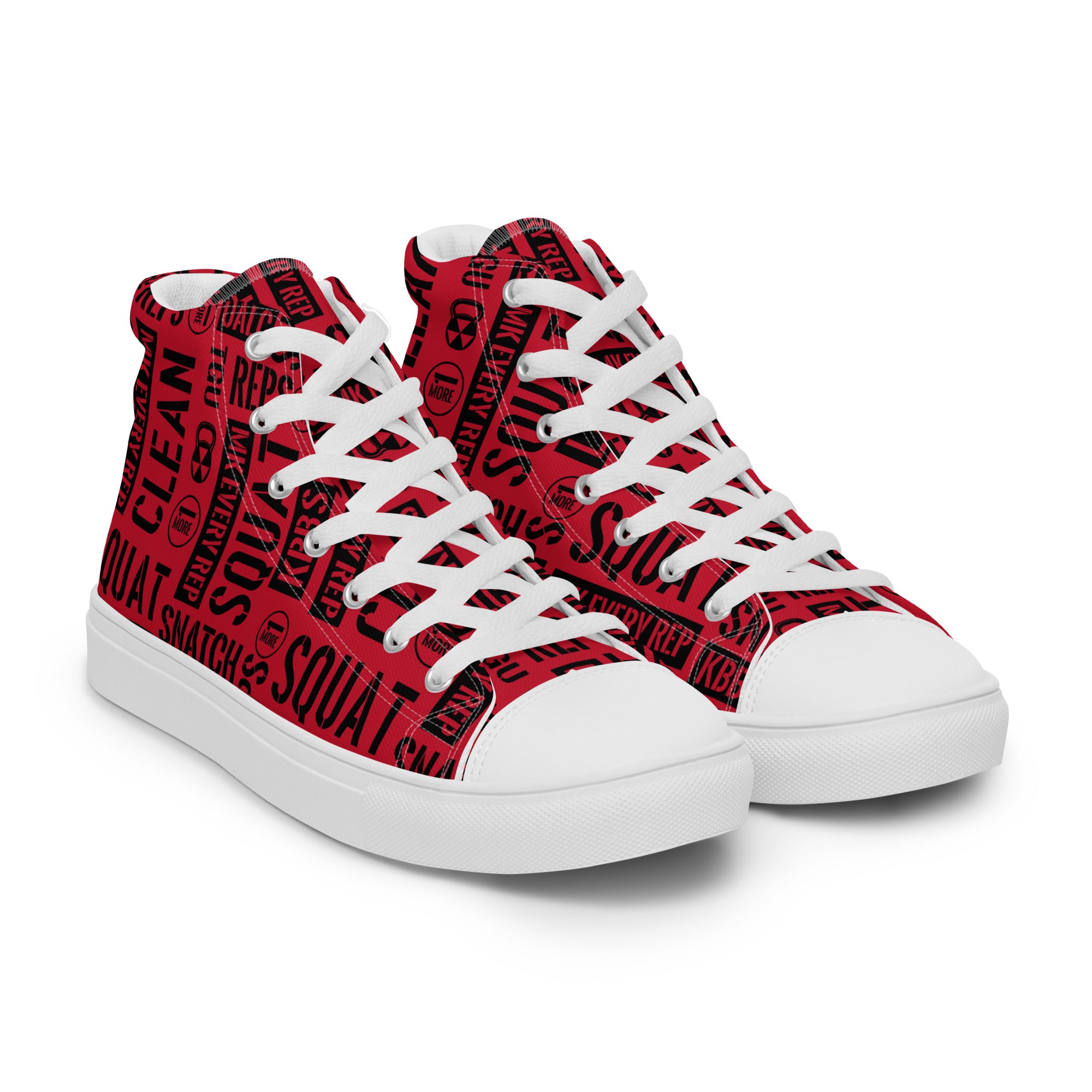 Men’s Crimson Acronyms high top White canvas shoes