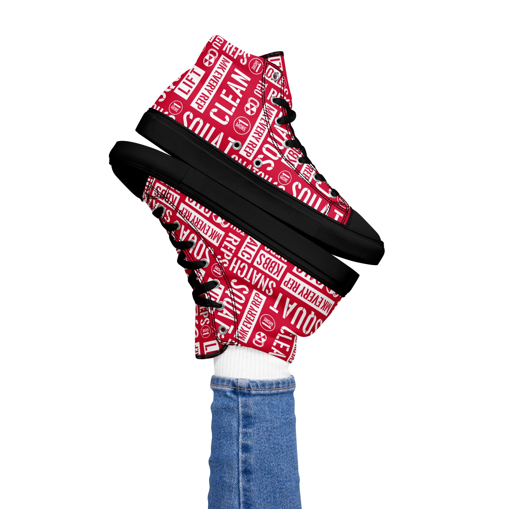 Crimson Red/White Acronyms Women’s High Tops