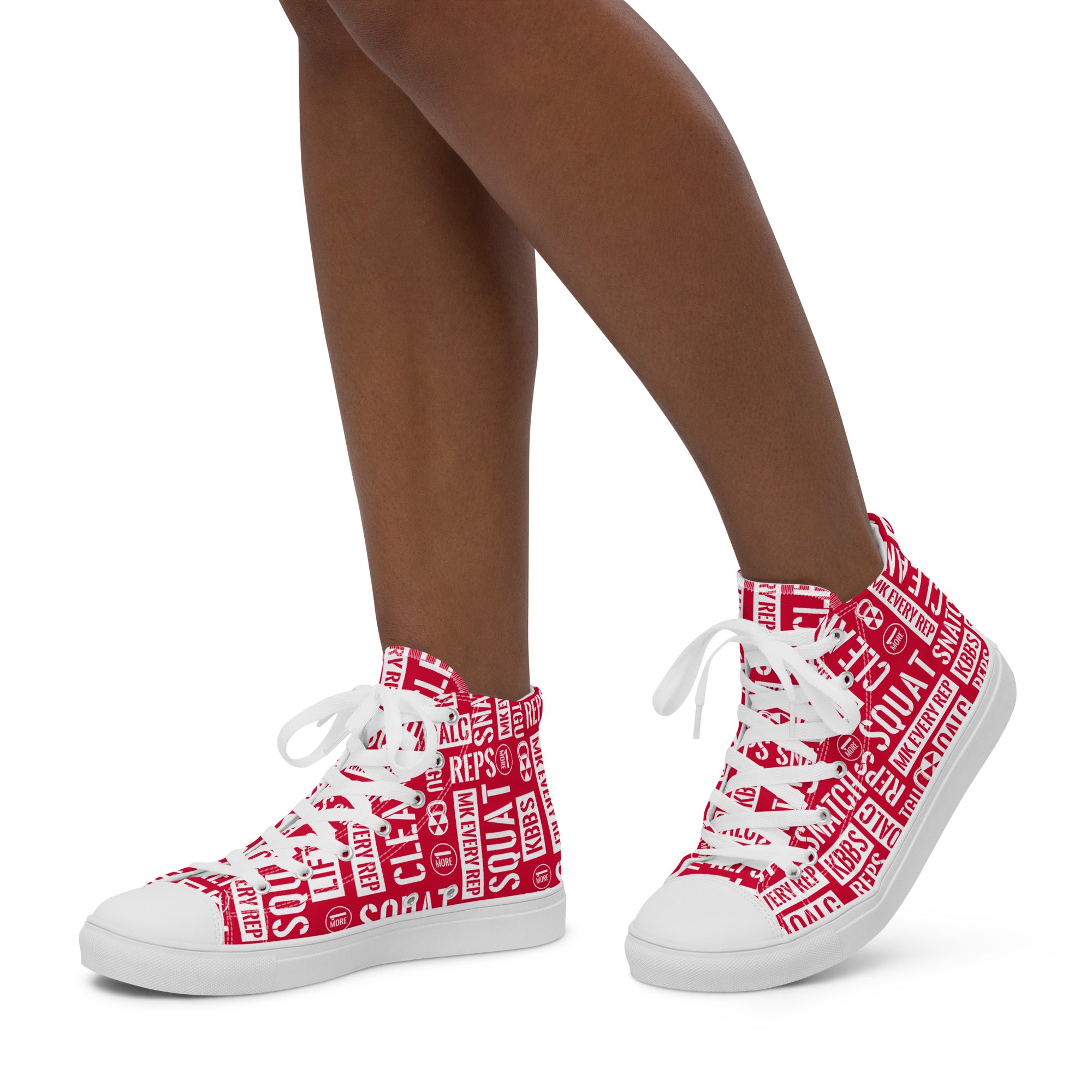Crimson Red/White Acronyms Women’s High Tops