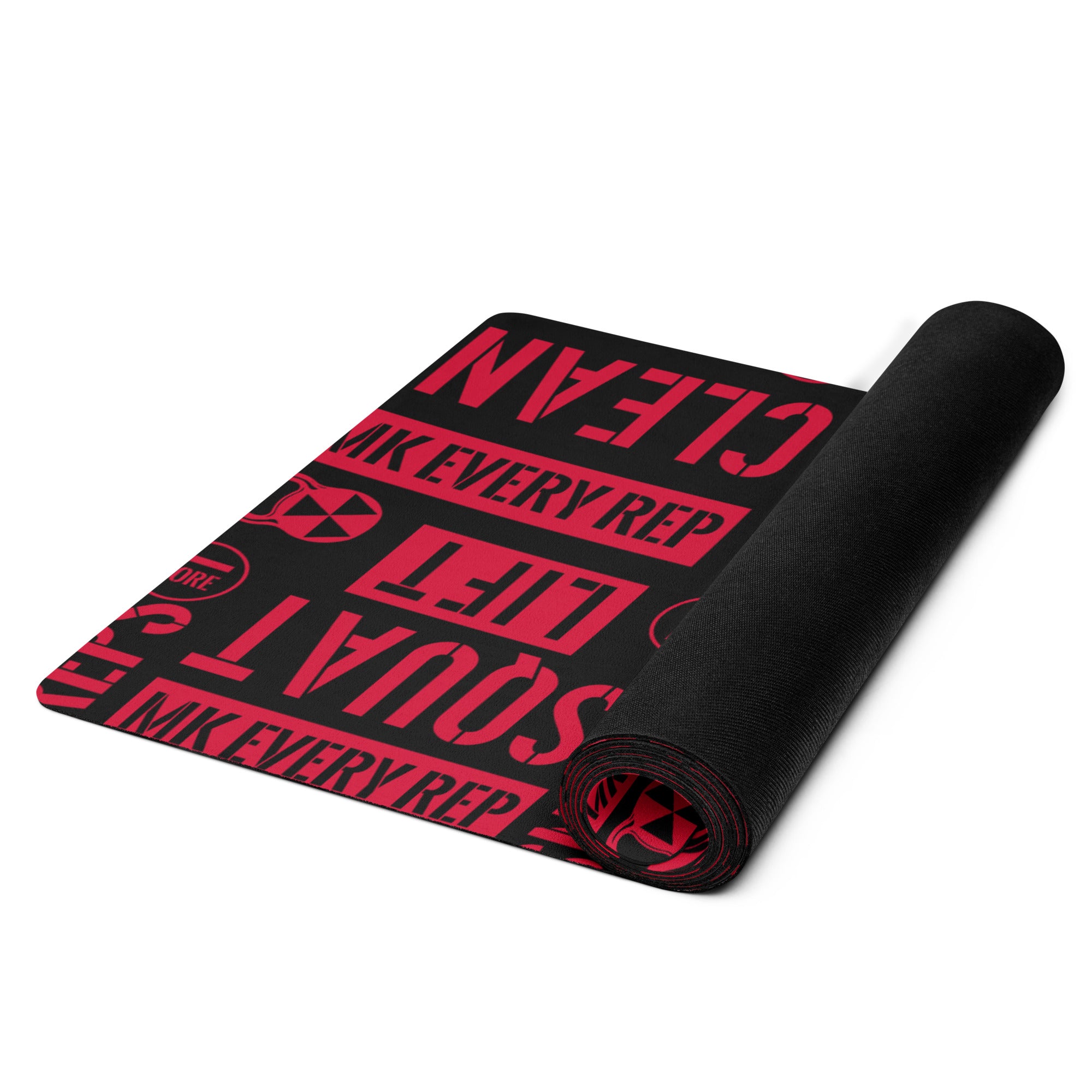 Black/Red Acronyms Yoga mat