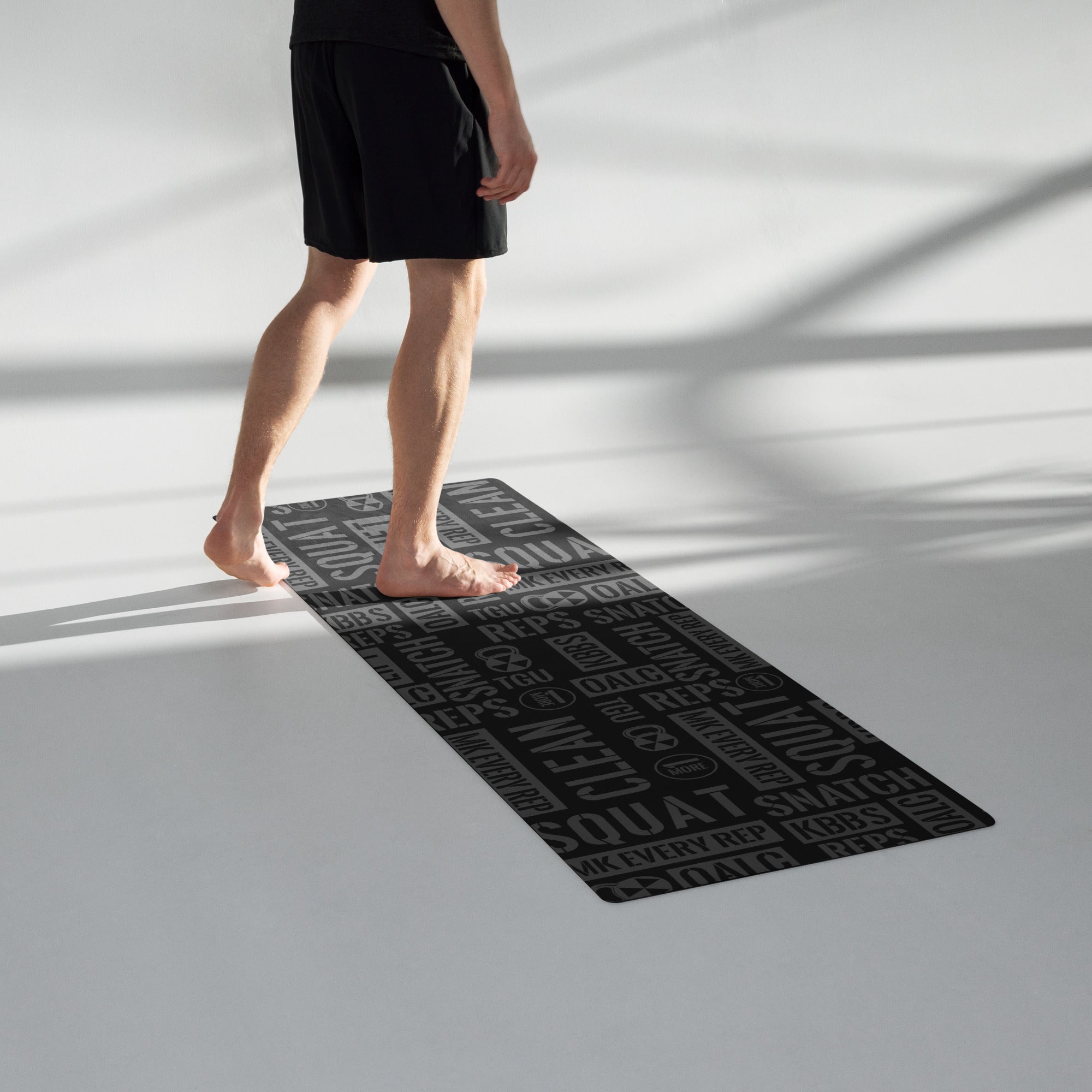 Black/Gray Acronyms Yoga mat