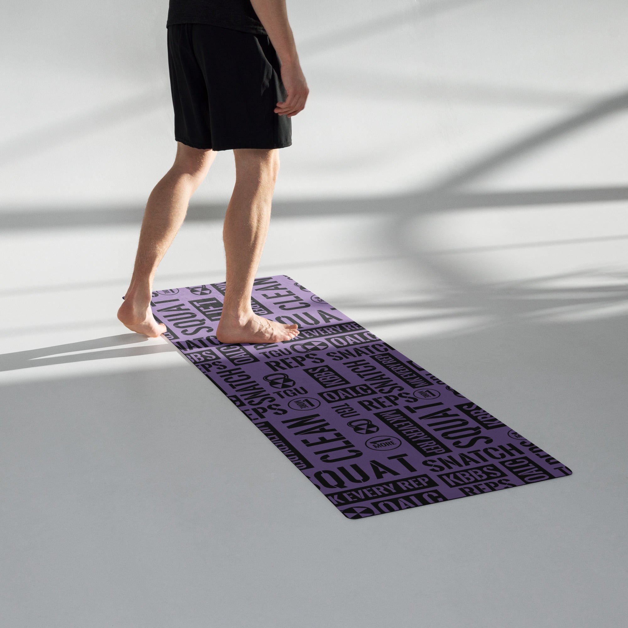 Lavender Acronyms Yoga mat