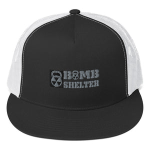 Bomb Shelter Black/Silver Trucker Cap