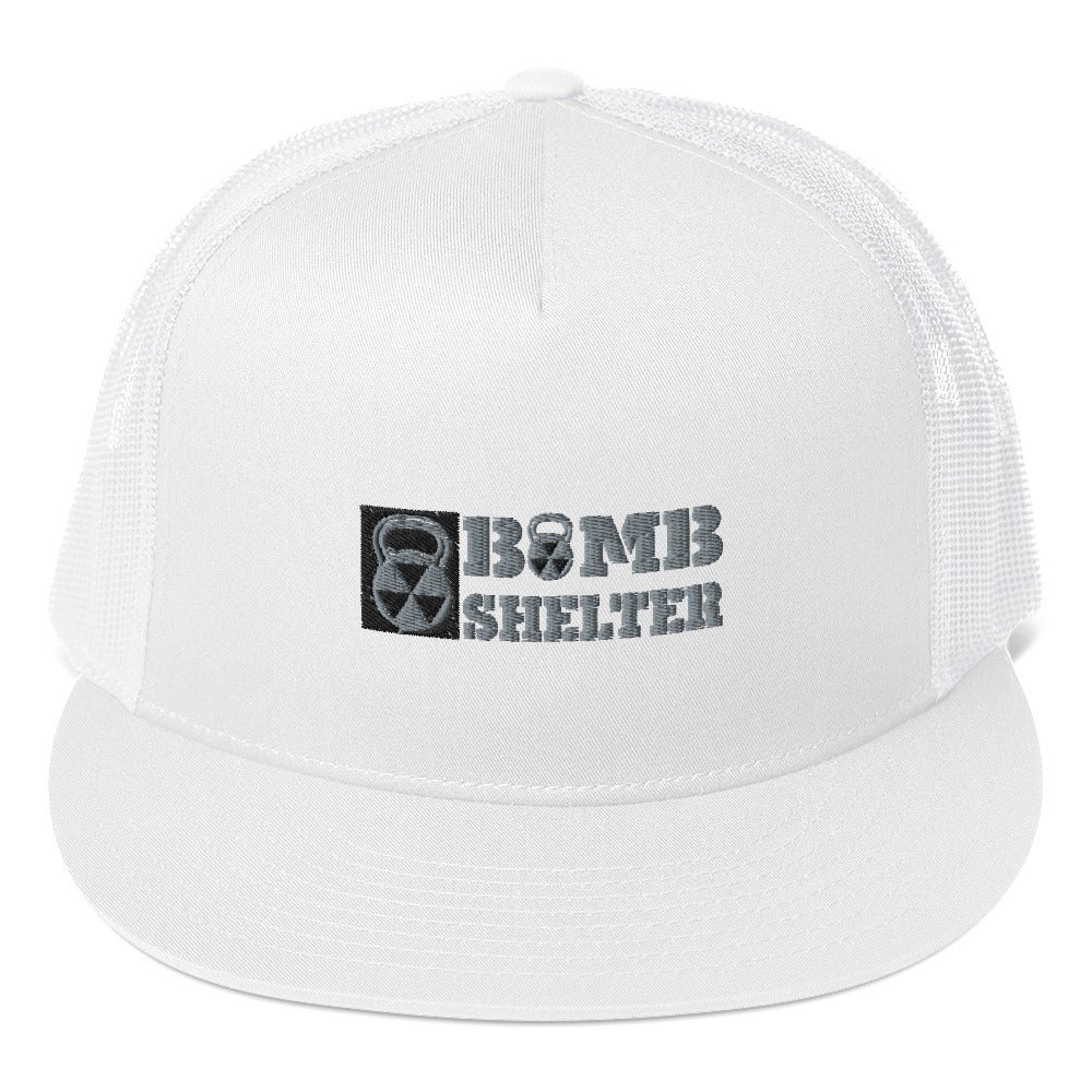 Bomb Shelter Black/Silver Trucker Cap