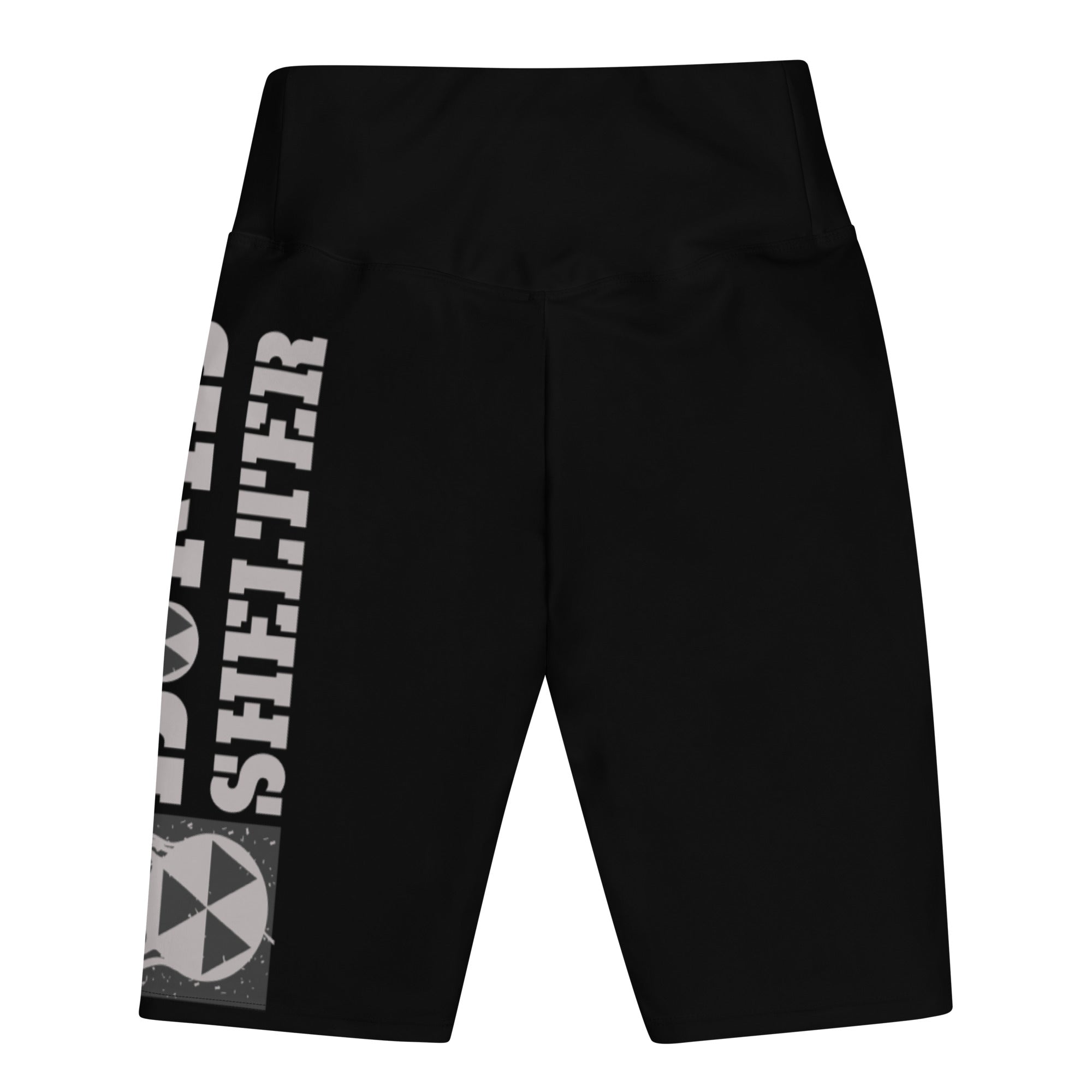 Men’s Gray Bomb Shelter Logo Black Biker Shorts