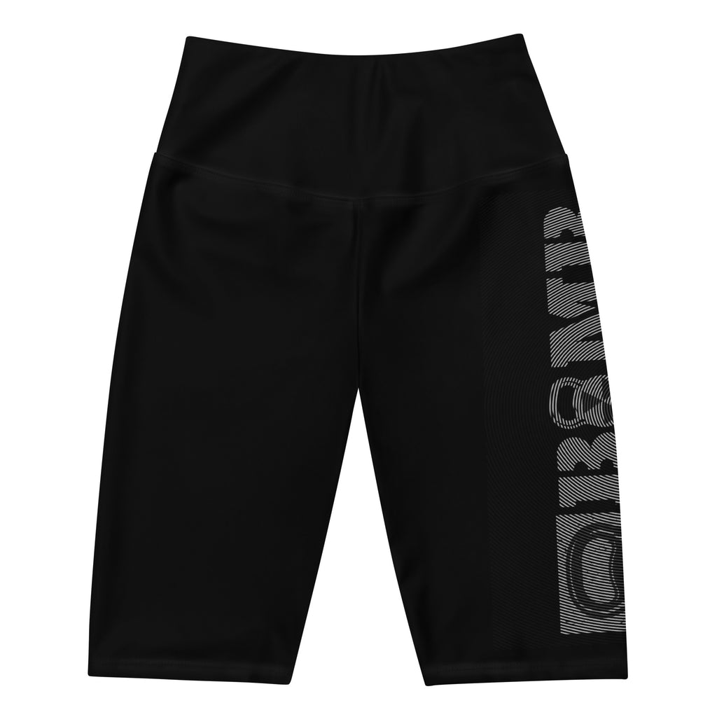 Black/Gray Circular Logo Biker Shorts