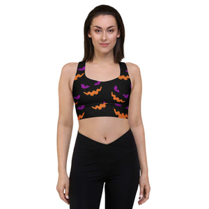 Pumpkin Faces Longline sports bra