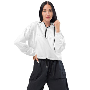 White Women’s cropped windbreaker