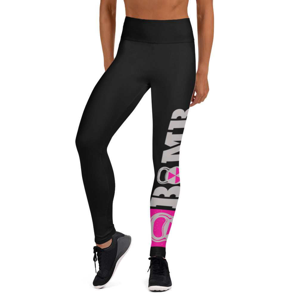 Pink/Gray Black Bomb Shelter Long Logo Leggings