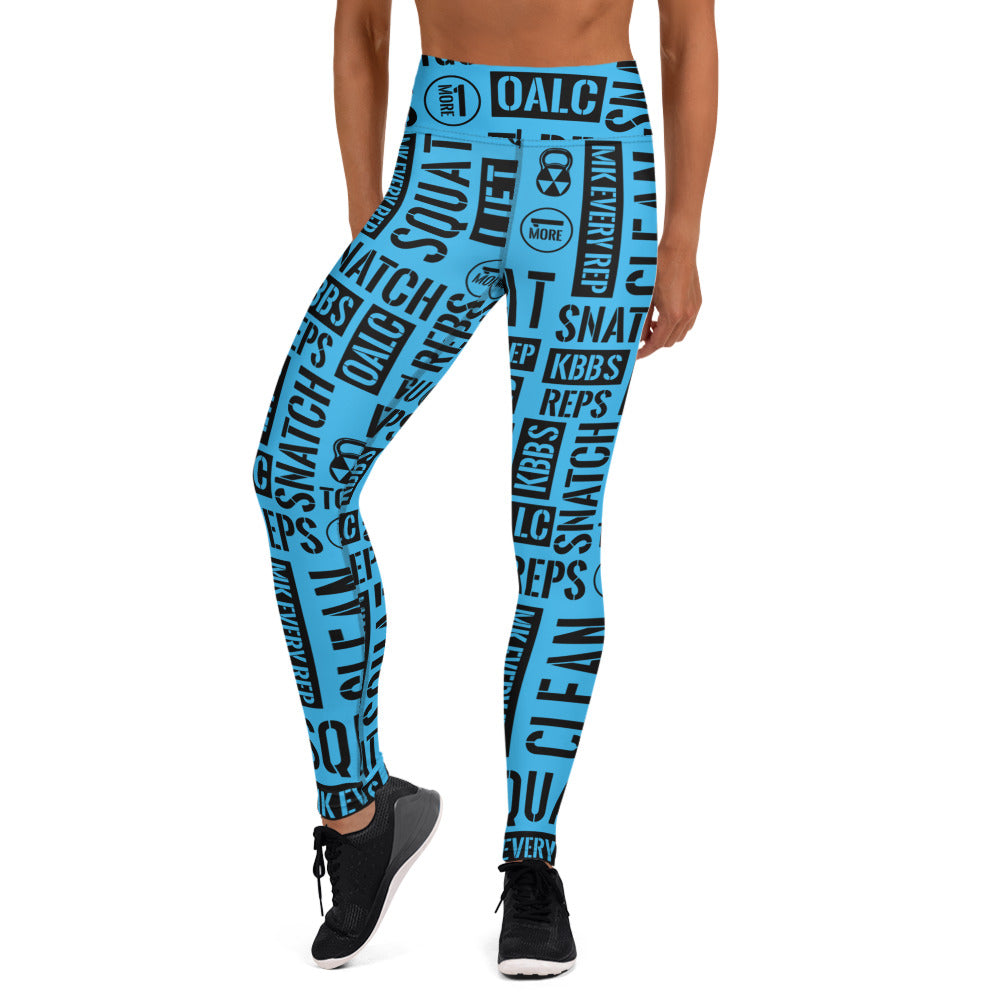 Sky Blue Acronyms Leggings