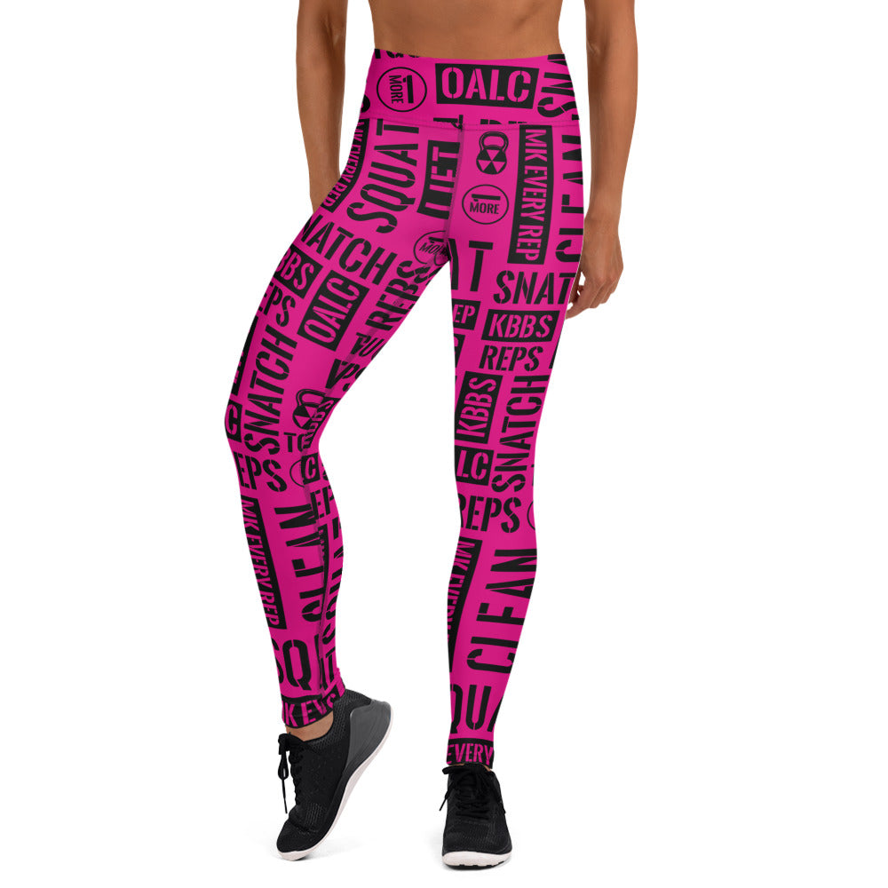 Fuscia Acronyms  Leggings