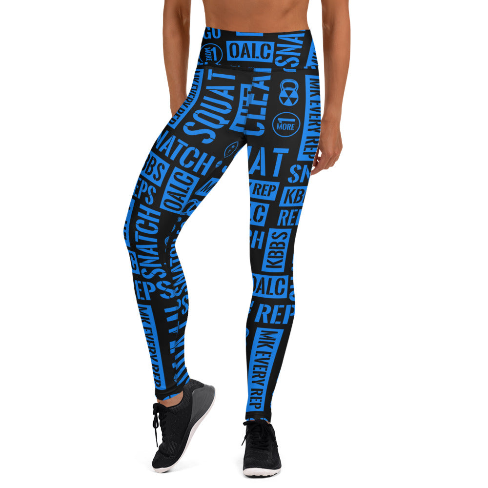 Black/Blue Acronyms Leggings