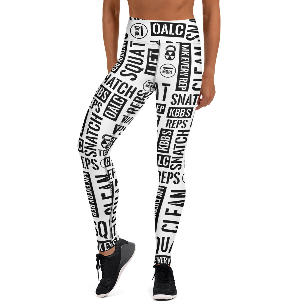 White Acronyms  Leggings