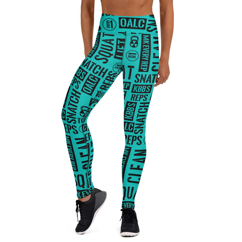 Teal Acronyms Leggings