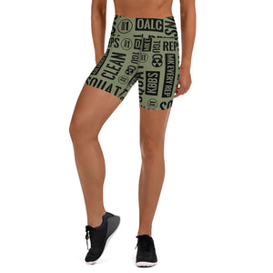 Military Green Acronyms Shorts
