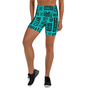 Teal Acronyms Shorts