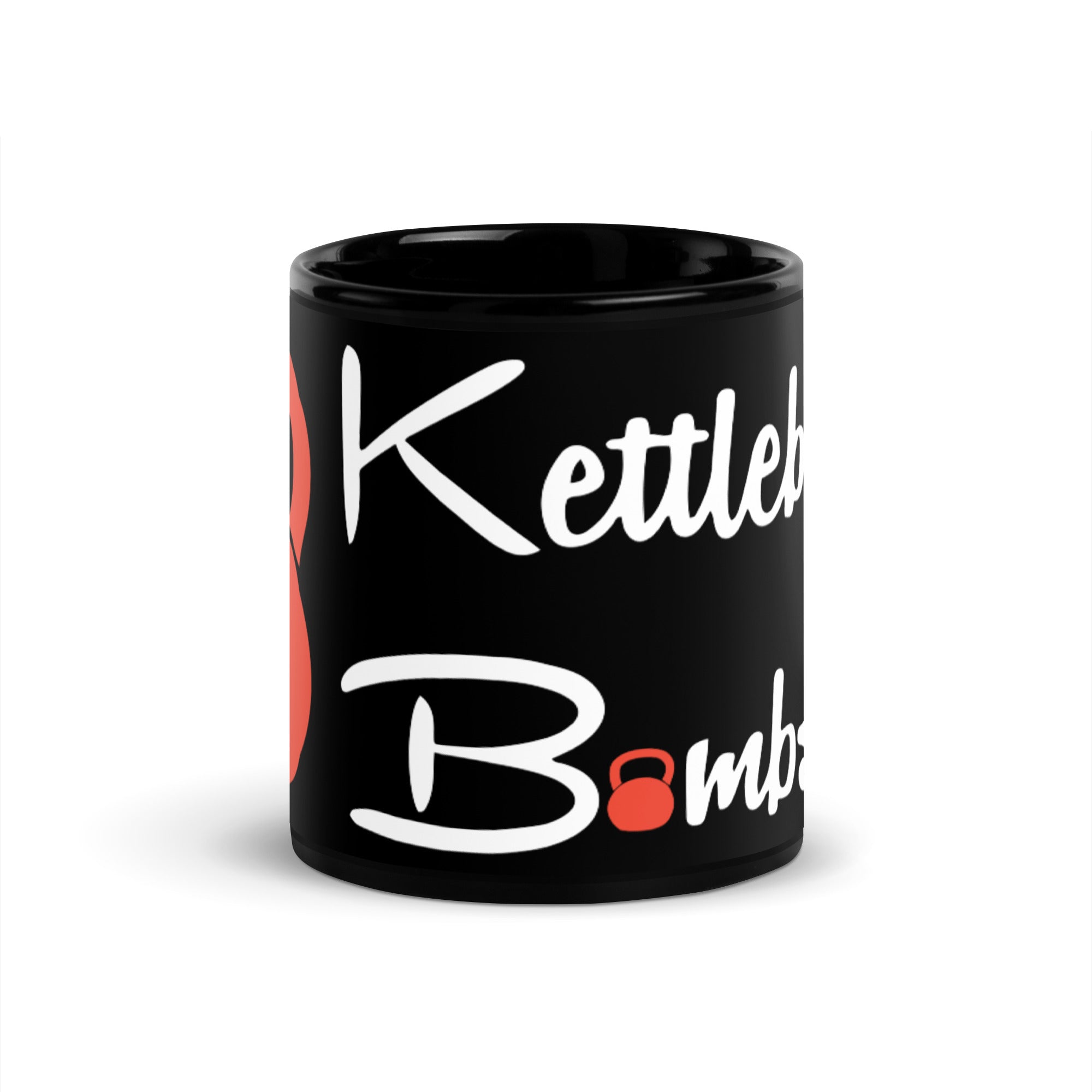 Kettlebell Bombshell Black Glossy Mug