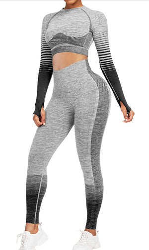 Seamless Stretch Ombre Matching Set