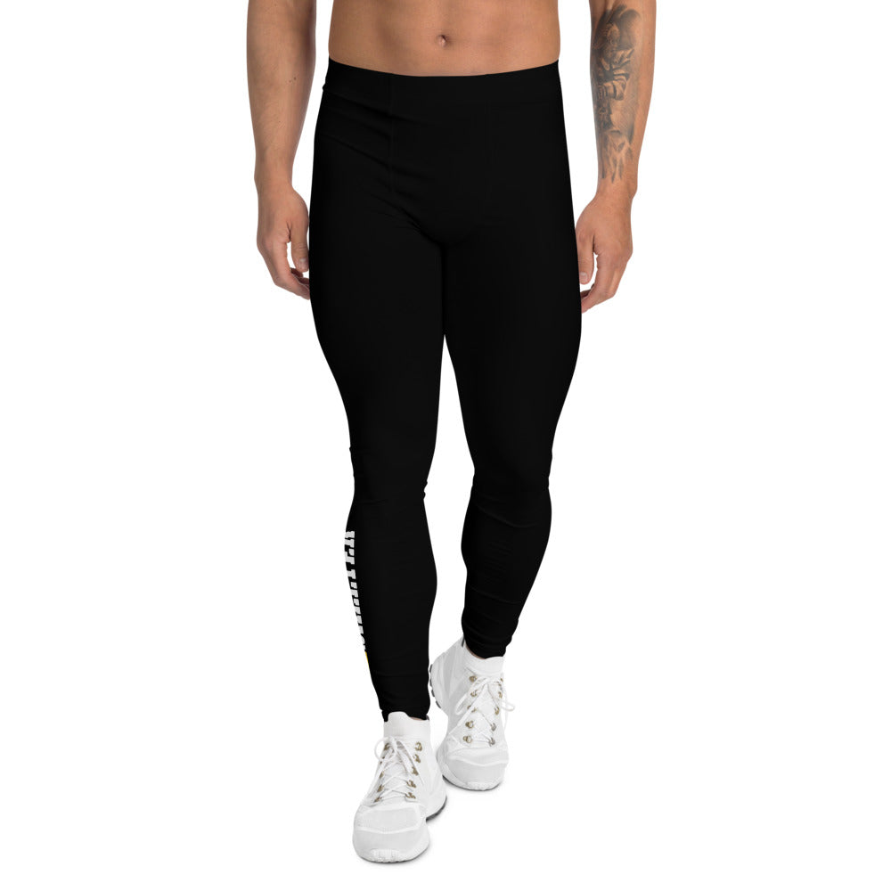 Men's Black Lower Leg Logo Leggings