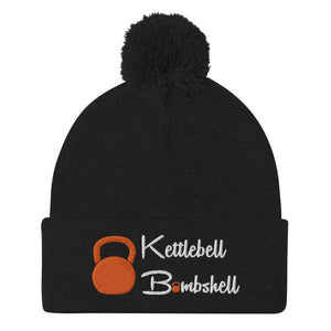Kettlebell Bombshell Pom-Pom Beanie