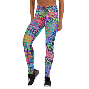 Water Color Leopard And Snakeskin Leggings