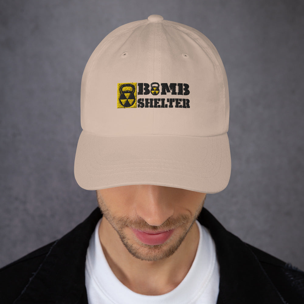 White Bomb Shelter Dad Hat Unisex