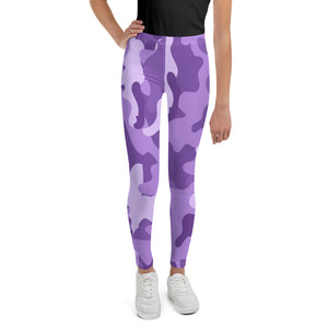 Girl’s Purple Bomb Shelter Camouflage  Leggings