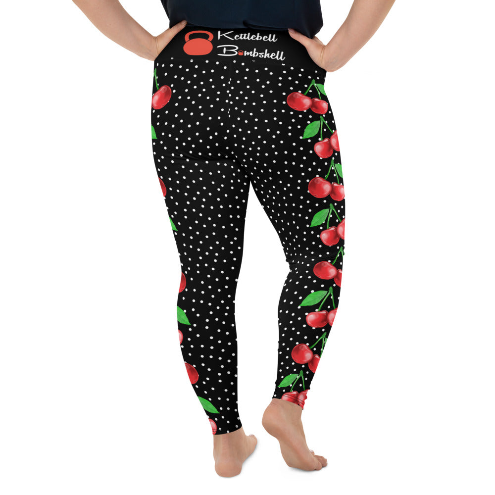 Cherries and Polka Dots Plus Size Leggings
