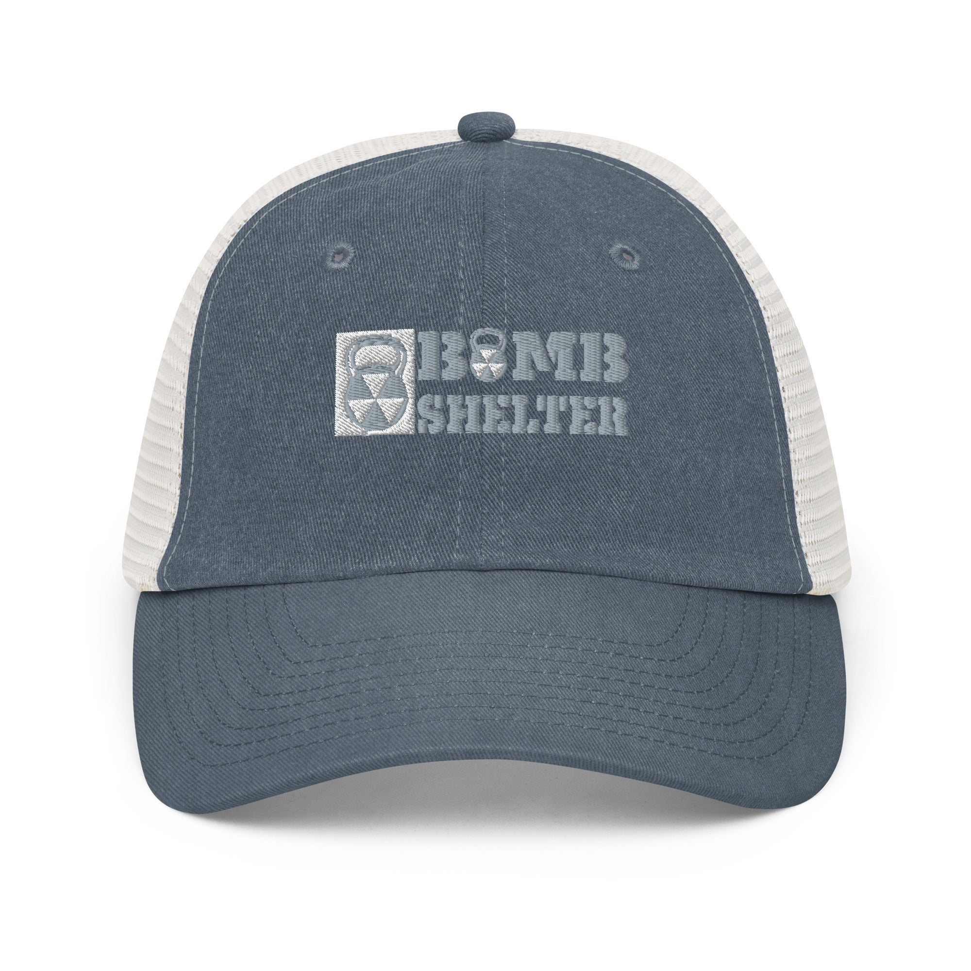 Bomb Shelter White/Silver Pigment-Dyed Cap