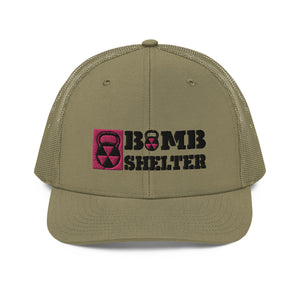 Pink And Black Bomb Shelter Trucker Cap
