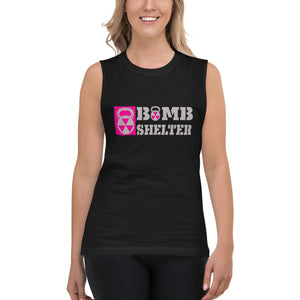 Pink Bomb Shelter Logo Unisex Muscle Shirt