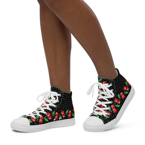 Cherries And Polka Dots Women’s High Tops