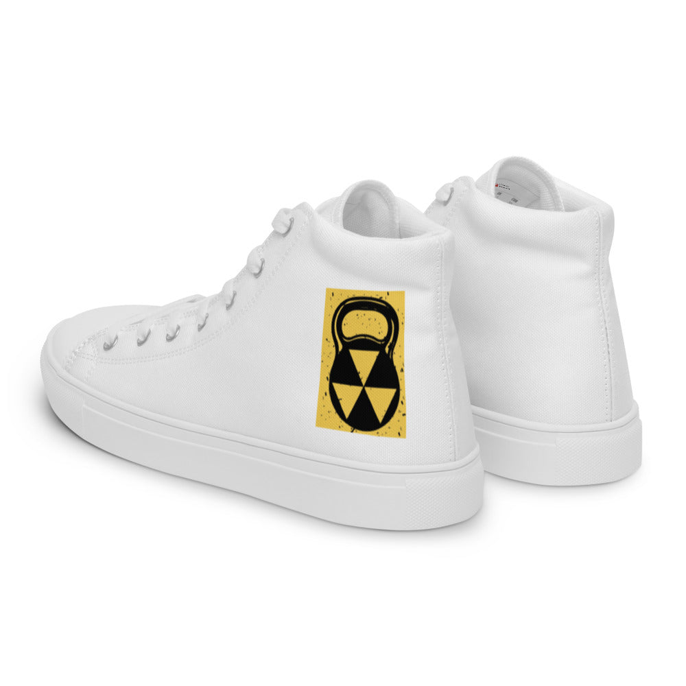 Women’s White Bomb Shelter  High Top Canvas Shoes